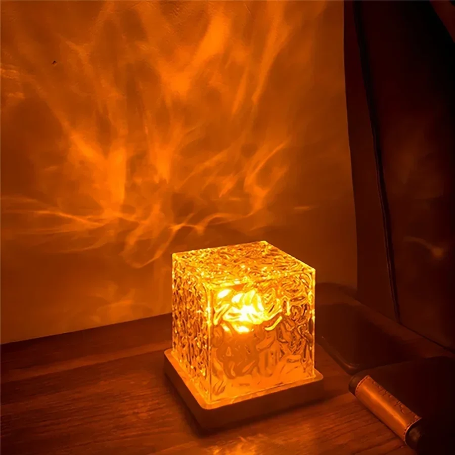 Dynamic Water Ripple Night Light 16 Color Projector Lamp Bedroom Ambient Light USB Remote Cool Wall LED Light Gaming Room Decor - AliExpress 39 - Image 2